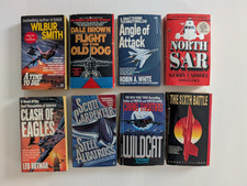 Vintage Techno Thriller Military PB Lot 8 Dale Brown Craig Thomas Wilbur Smith  picture