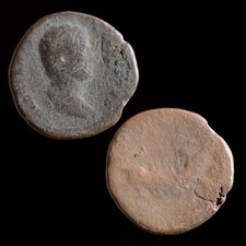 Ancient Roman Empire Hadrian AE As Coin 117-138 AD Authentic Bronze picture