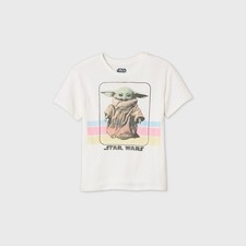 Fifth Sun Women's Star Wars Baby Yoda Short Sleeve Graphic T-Shirt - Natural L picture