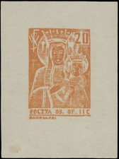 1942, POLAND-LOCAL ISS, OBOZ II C WOLDENBERG, MADONNA 20F ORANGE, S.S. FI.#BL2 picture