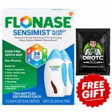 Flonase Sensimist Allergy Relief Nasal Spray 120 Each Twin Pack + Free Wipe 6/27 picture