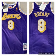 Kobe Bryant Jersey #8 Los Angeles Lakers Rookie 96-97 XXL Adult NWT Purple/ Gold picture
