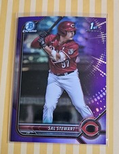 2022 Bowman Chrome Draft Sal Stewart 1st Bowman TRUE Purple /250 BD-122 Reds B7 picture