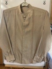 Coofandy Mens Stylish Tan Long Sleeve Dress Shirt Size Large picture