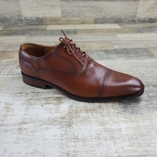 Florsheim Sorrento Lux Mens Oxford Shoe Sz 9.5 M Cognac Leather Cap Toe Balmoral picture