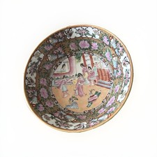 Antique Hand painted and signed Chinese bowl. VGC Famille Rose -Qianlong Emperor picture
