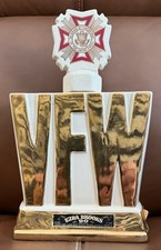 VINTAGE 1974 EZRA BROOKS VFW 24 K GOLD HERITAGE CHINA DECANTER picture