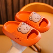 Kids Toddler Cute Bear Slippers Boys Girls Soft Sole Non-Slip Foam Sandals Slide picture