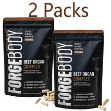 2packs FORGEBODY Beef Organ Complex 60 Capsules Grass Fed Beef Organ Supplement picture