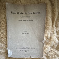 Leon Trotsky From October to Brest-Litovsk Softcover 1919 Authorized Trans. picture