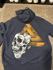 palace tri-crusher hoodie navy blue picture