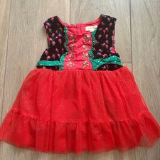 Matilda Jane Caroling Away Dress Size 4 Red Tulle Holiday picture