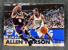 1999-00 Fleer Tradition #123 Allen Iverson and Kobe Bryant 76ers Lakers HOF picture
