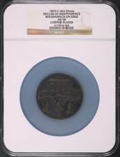 1893 E-36A World's Columbian Expo Declaration of Independ. 59mm CuPl NGC AU-58 picture