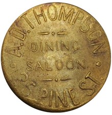(1843) New York NY 900b Restaurant A D Thompson Merchant Token picture