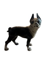 Hubley Boston Terrier Cast Iron Door Stop, Vintage, Original Paint picture