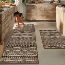 Washable Kitchen Rug Non Slip Floor Mat Thick Stain Resistant Vintage Runner picture