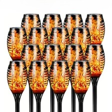 12pcs Solar TiKi Torch Lights with Flickering Flames - Waterproof by AvalonUP picture