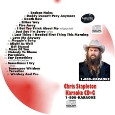 CUSTOM KARAOKE CHRIS STAPLETON 19 GREAT SONG cdg CD+G TENNESSEE WHISKEY MORE V1 picture