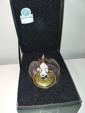 *Cracked* Mostowski KOMOZJA Blown Glass Christmas Ornament - Santa on Rooftop  picture