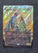 Magic: The Gathering Aragorn and Arwen, Wed #68 Borderless Surge Foil Mythic MTG picture