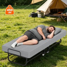 Adults Folding Guest Bed Heavy Duty Portable Cots Rollaway Sleeping Cot with Mat picture