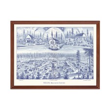 Old Map of Roslyn, WA 1889 - Vintage Roslyn Washington Art picture