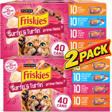 2PACK-Purina Friskies Surfin' & Turfin' Variety Pack Wet Cat Food 5.5 oz 40 Cans picture