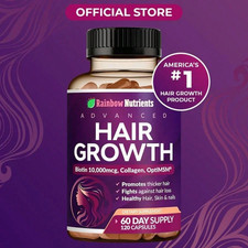 24-In-1 Advanced Hair Growth Vitamins | Biotin 10,000mcg, Collagen picture