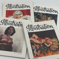 Collection of Illustration Magazine issues themed on illustration art picture