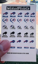 Buffalo Bills Nail Decals Nail Art Water Slide Nail Decals Fantasy Football Nail picture