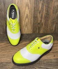 NEW Footjoy Myjoys Premiere Series Wilcox Golf Shoes Neon Yellow/White Men’s 8 picture