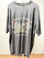 Vintage 2000s Y2K Harley Davidson  Vintage Eagle Stone Wash Dark Gray T-Shirt XL picture