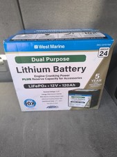 West Marine Dual Purpose 120Ah LiFePO4 Deep Cycle Battery - Group 24  picture