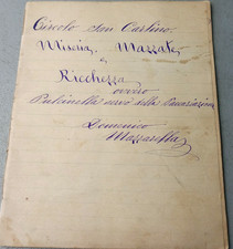 Antique Italian Handwritten Play Script Commedia Dell Arte Pulcinella Manuscript picture