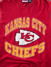 Rare Kansas City Chiefs NFL Football Team Logo Red Short Sleeve T shirt HN8410 picture