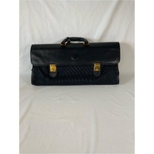 Gucci Black Vintage Garment Bag Logo Fabric Gold Hardware Messenger Strap picture