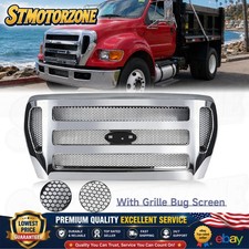 For 2004-2015 Ford F-650 F650 F-750 Chassis Front Grille Grill Chrome Assembly picture