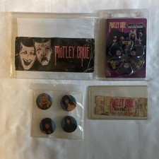 VTG Motley Crue Assorted Merchandise, Vinyl Catalog #, Guitar Picks, Art & Pins picture