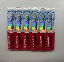 6 PACK  Colgate 360 Advanced Floss-Tip Medium Toothbrushes, ASSORTED COLORS picture