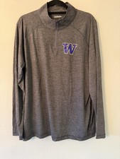 University of Washington Huskies Captivating Knit Quarter Zip Pullover XL Zip picture