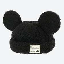 Tokyo Disney Mickey Fluffy Ears Hat Black- Ship from California picture