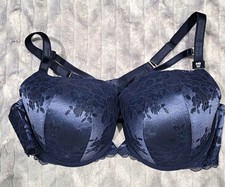 Torrid Curve Womens 44D Black Floral Lace Push-Up Padded Bra With Underwire NWT  picture