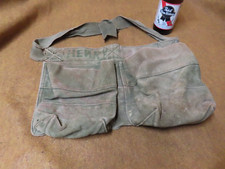 Vtg US Military Construction belt,Canvas,w/bags,Lite Ind~GD+🤠US5.9.25RL picture
