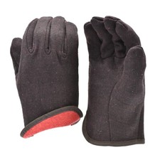 Fleece Lined Winter Work Gloves Bulk, Brown Jersey, Cold Weather, 12-144 Pair picture