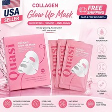 Quasi Salmon PDRN Collagen Face Mask 4Pack Korean Hydrating Gel Mask Cream serum picture