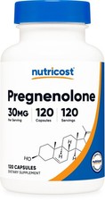 Nutricost Pregnenolone 30mg, 120 Capsules - Non-GMO, Gluten Free, Vegetarian picture