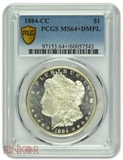 1884-CC $1 Morgan Dollar PCGS MS 64+ DMPL picture