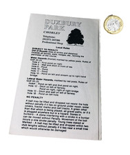 Golfing Golf Score Card Duxbury Park Chorley Vintage ra picture