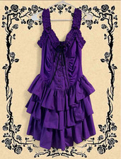 Vintage Betsey Johnson Spring 2007 Purple Ruffle Layered Midi Dress picture
